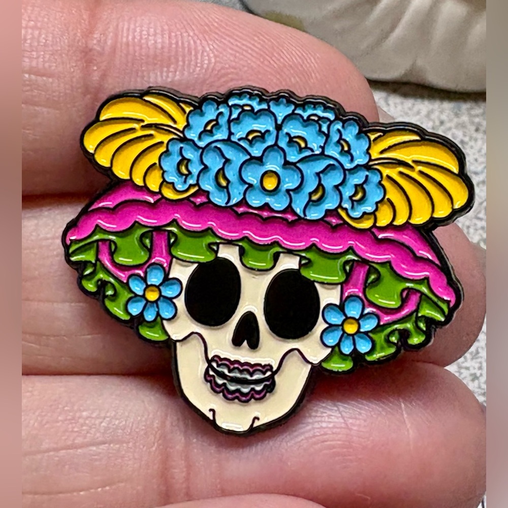 Day of the dead Colorful Skeleton Enamel Pin